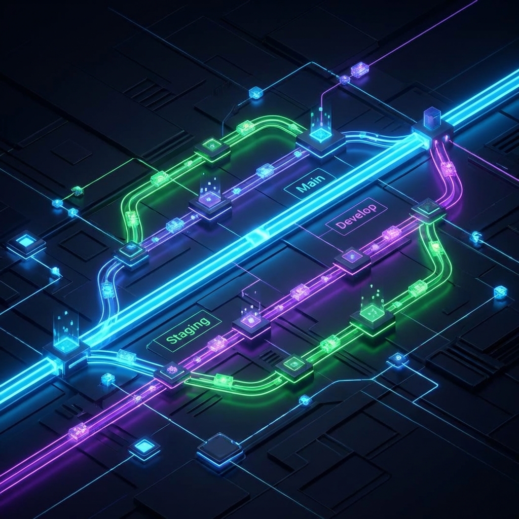 Featured image for Git Branching Strategy SOP for Development, Staging & Production